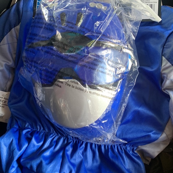 Power Blue Rangers Beast Morpher Classic Muscle Boy's Halloween Costume New - Picture 4 of 5